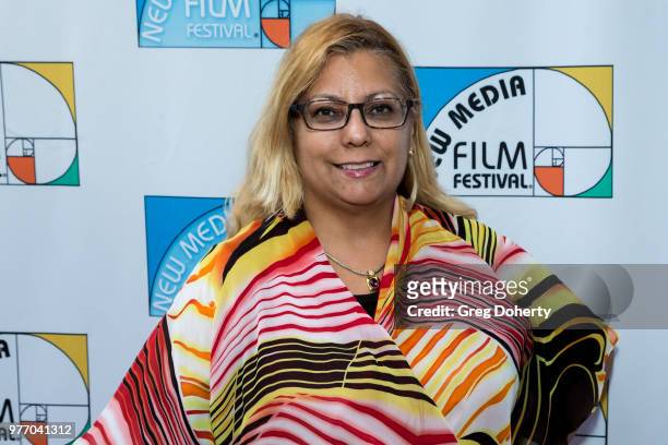 Antonia Roman attends the 9th Annual New Media Film Festival at James Bridges Theater on June 16, 2018 in Los Angeles, California.