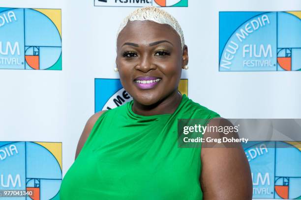 Melody Trice attends the 9th Annual New Media Film Festival at James Bridges Theater on June 16, 2018 in Los Angeles, California.