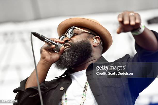 Rapper Black Thought of The Roots performs onstage during Smokin' Grooves Festival at The Queen Mary on June 16, 2018 in Long Beach, California.