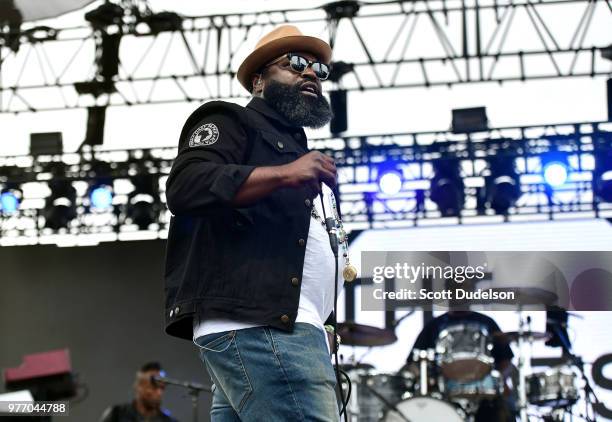 Rapper Black Thought of The Roots performs onstage during Smokin' Grooves Festival at The Queen Mary on June 16, 2018 in Long Beach, California.