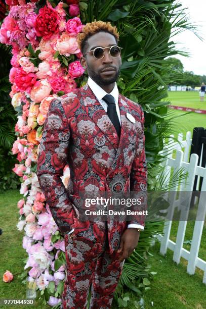 Tinie Tempah attends the Cartier Queen's Cup Polo Final at Guards Polo Club on June 17, 2018 in Egham, England.