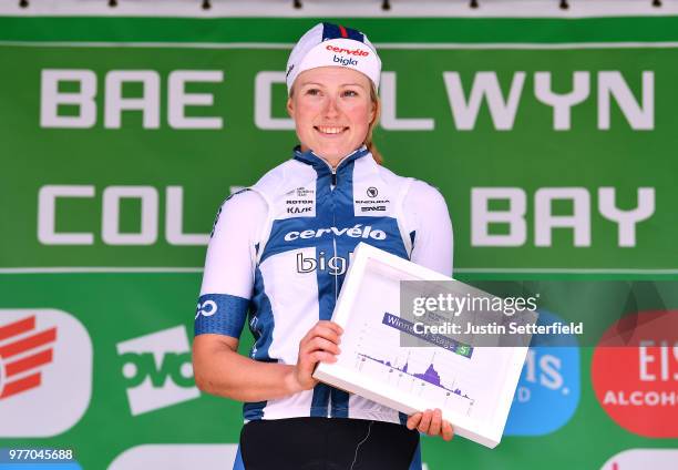 Podium / Lotta Pauliina Lepisto of Finland and Cervelo-Bigla Pro Cycling Team / Celebration / during the 5th OVO Energy Women's Tour 2018, Stage 5 a...