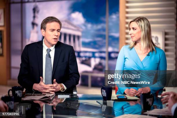 Pictured: Bret Stephens, Columnist, The New York Times; MSNBC Contributor, and Carol Lee, NBC News National Political Reporter appear on "Meet the...