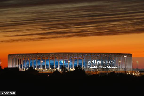 General views of Niznhy Novgorod Stadium ahead of the 2018 FIFA World Cup on June 14, 2018 in Nizhny Novgorod, Russia.