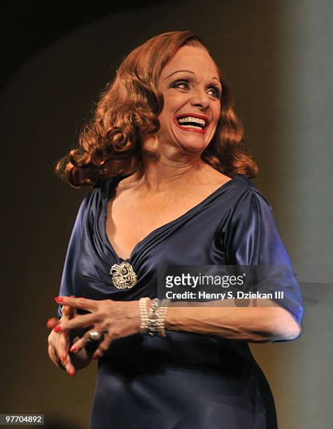 Actress Valerie Harper attends the curtain call during the Broadway opening of ''Looped'' at Lyceum Theatre on March 14, 2010 in New York City.