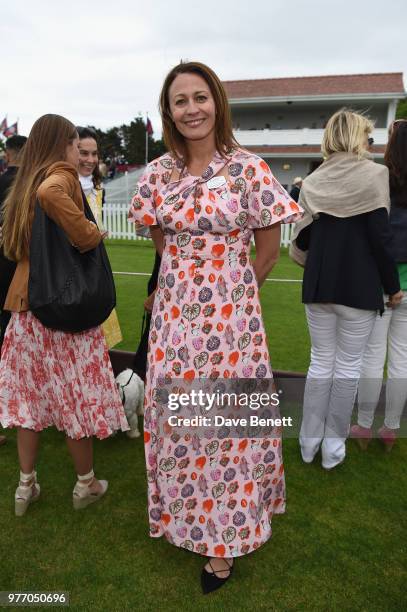 Caroline Rush attends the Cartier Queen's Cup Polo at Guards Polo Club on June 17, 2018 in Egham, England.