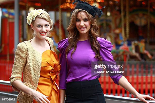 Gracie Otto and Rachael Finch attend the launch of the Sydney Autumn Carnival 2010 at The Deck Milson's Point on March 15, 2010 in Sydney, Australia....