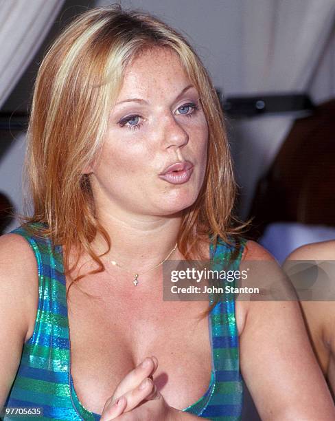 Geri Halliwell poses for a photo shoot at the Four Seasons Hotel on April 29, 1997 in Kuta, Bali, Indonesia.