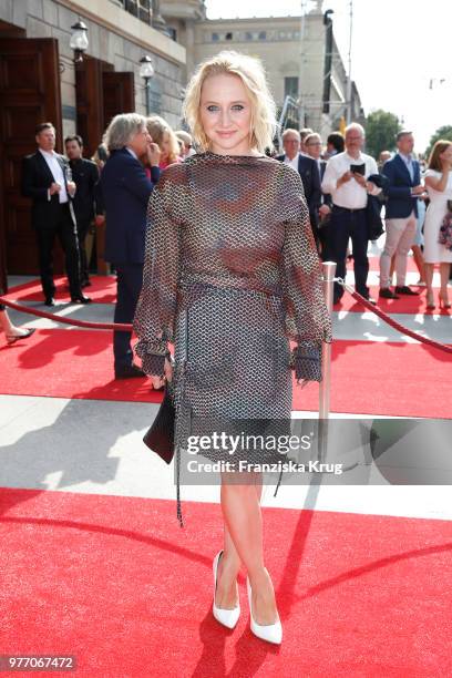 Anna Maria Muehe attends the 'Staatsoper fuer alle' open air concert at Bebelplatz on June 17, 2018 in Berlin, Germany.
