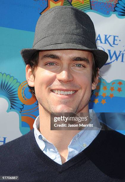 Actor Matt Bomer arrives at the Make A Wish Foundation event hosted by Kevin and Steffiana James at Santa Monica Pier on March 14, 2010 in Santa...