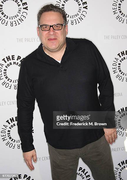 Actor Jeff Garlin attends the 27th annual PaleyFest Presents "Curb Your Enthusiasm" event at the Saban Theatre on March 14, 2010 in Beverly Hills,...