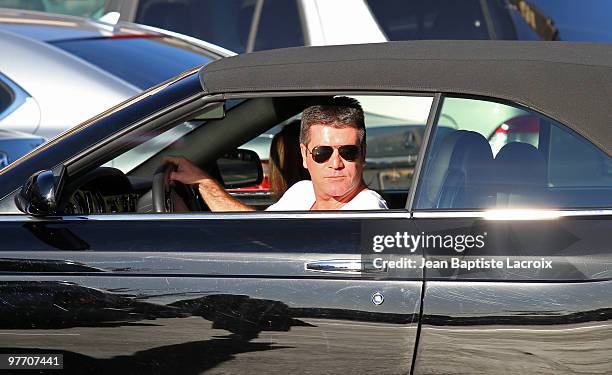 Simon Cowell and fiancée Mezhgan Hussainy shop on March 14, 2010 in Malibu, California.