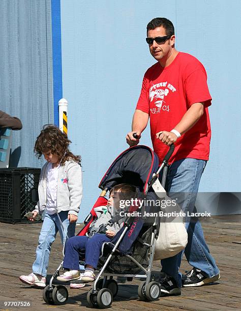 Adam Sandler and Sadie Madison Sandler are seen on March 14, 2010 in Santa Monica, California.