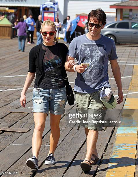 Stephen Moyer and Anna Paquin are seen on March 14, 2010 in Santa Monica, California.