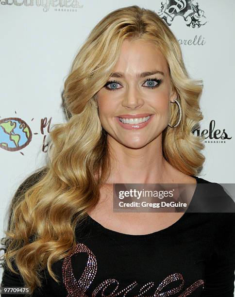 Actress Denise Richards arrives at the Signorelli's Susan G. Komen Apparel Collection Launch Party at Planet Blue on October 15, 2008 in Beverly...