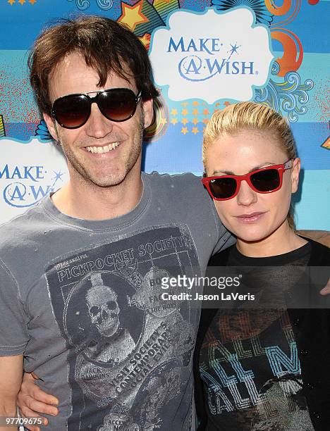 Actor Stephen Moyer and actress Anna Paquin attend the Make-A-Wish Foundation event at Santa Monica Pier on March 14, 2010 in Santa Monica,...