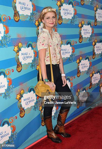 Actress Mischa Barton attends the Make-A-Wish Foundation event at Santa Monica Pier on March 14, 2010 in Santa Monica, California.