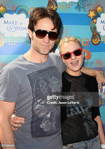 Actor Stephen Moyer and actress Anna Paquin attend the Make-A-Wish Foundation event at Santa Monica Pier on March 14, 2010 in Santa Monica,...