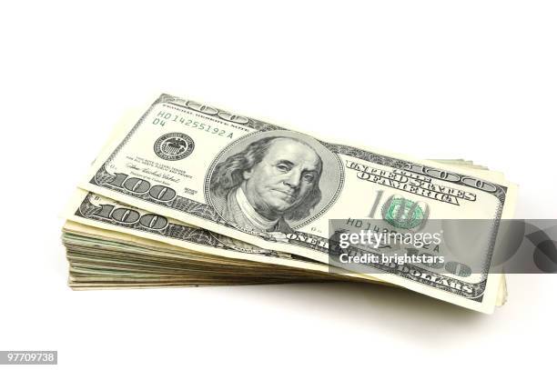 one hundred dollar bill - american one hundred dollar bill stock pictures, royalty-free photos & images