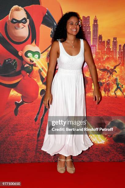 Singer Cerise Calixte attends the "Les Indestructibles 2" Paris Special Screening at Le Grand Rex on June 17, 2018 in Paris, France.