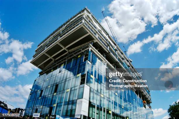 Palestra building under construction, now home to TfL, Southwark, London UK, low angle.