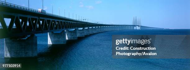 Oresund Bridge, Linking Malmo, Sweden and Copenhagen, Denmark,.