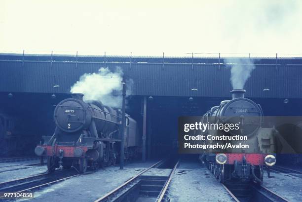 Stanier 8F and BR Standard 5, 4-6-0 at Patricroft in Manchester.