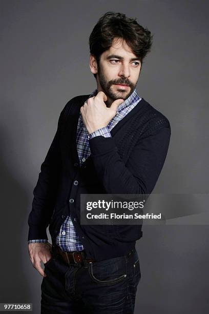 Actor Eduardo Noriega poses for a picture during the 'El Mal Ajeno' portrait session during the 60th Berlin International Film Festival at the...