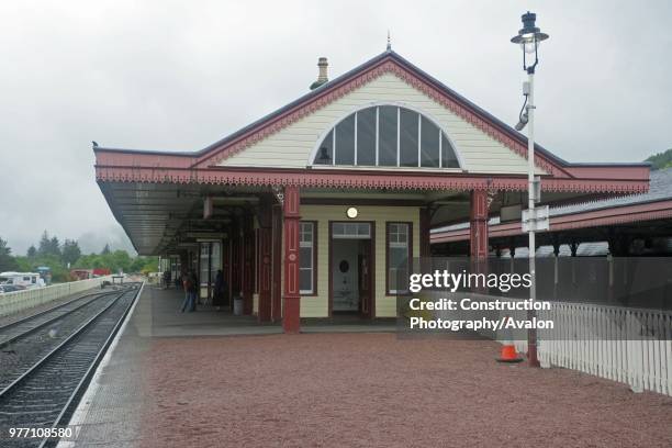 General view of Strathspey platform and platform buildings at Aviemore station, Scotland 30th May 2007.