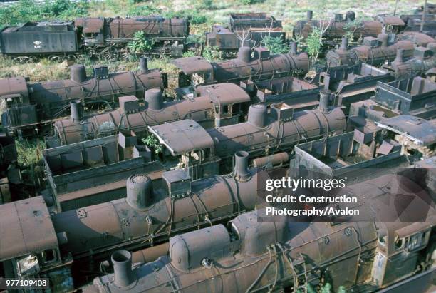 Locomotive Graveyard. The huge dump of Greek Steam Locomotives at Thessaloniki contained many historic locomotive types and this study dated Monday...