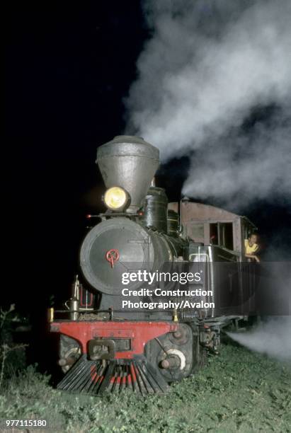 An Orenstein & Koppel 0-10-0T with geared Lutermoller axles in sugar plantation service at Sao Jose sugar mill Campos state Brazil on Thursday 19th...