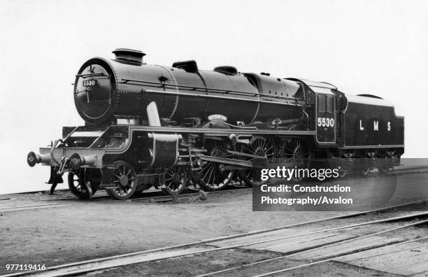 Converted patriot Class 4-6-0 locomotive No 5530 fitted with taper boiler and double chimney. January 1947, United Kingdom.