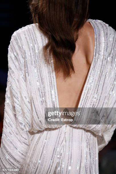 Clothing detail at the Alberta Ferretti show during Milan Men's Fashion Week Spring/Summer 2019 on June 15, 2018 in Milan, Italy.