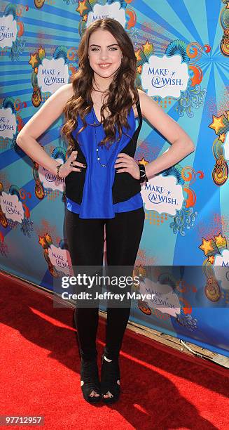 Actress Elizabeth Gillies attends the Make-A-Wish Foundation's Day of Fun hosted by Kevin & Steffiana James held at Santa Monica Pier on March 14,...