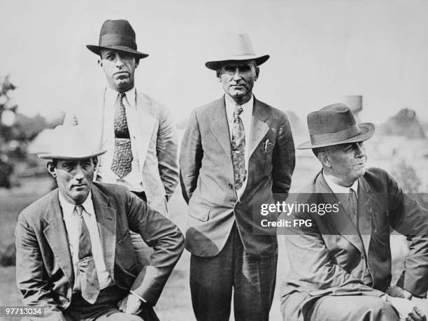 Four members of the six-man posse, who ambushed and killed fugitive criminals Clyde Barrow and Bonnie Parker near Gibsland, Louisiana on 23rd May...