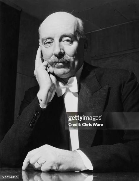 English conductor Sir Adrian Boult before a concert at the Royal Festival Hall, London, 10th November 1952.