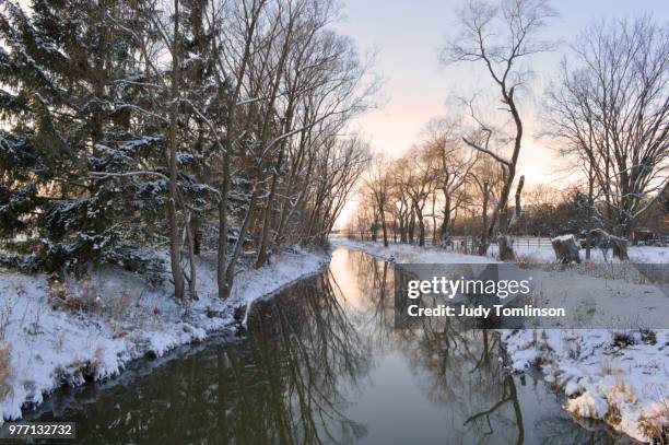 wintery  stream - judy winter photos et images de collection