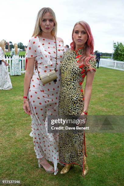 Jana Sascha Haveman, Lady Mary Charteris attend the Cartier Queen's Cup Polo Final at Guards Polo Club on June 17, 2018 in Egham, England.