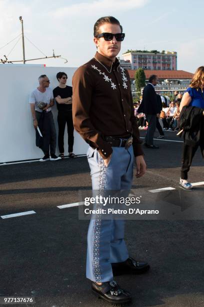 Carlo Sestini attends the Palm Angels show during Milan Men's Fashion Week Spring/Summer 2019 on June 17, 2018 in Milan, Italy.