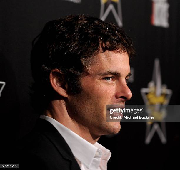 Actor James Marsden arrives at the Maybach at the 3rd Annual Pre-Oscar Hollywood Domino Gala Benefitting Artists for Peace and Justice at Bar 210 at...