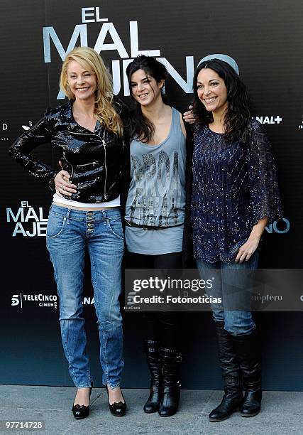 Actresses Belen Rueda, Clara Lago and Cristina Plazas attend the 'El Mal Ajeno' photocall at Princesa Cinema on March 15, 2010 in Madrid, Spain.