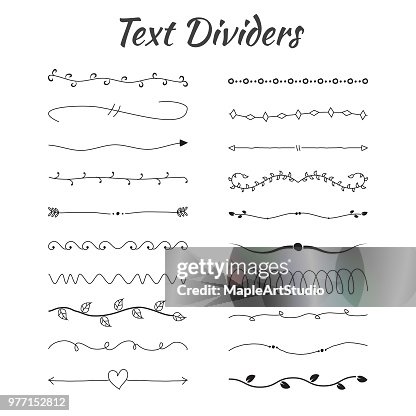Hand Drawn Text Dividers High-Res Vector Graphic - Getty Images