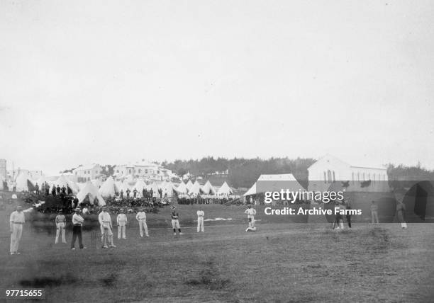 Cricket match, St George's, Bermuda