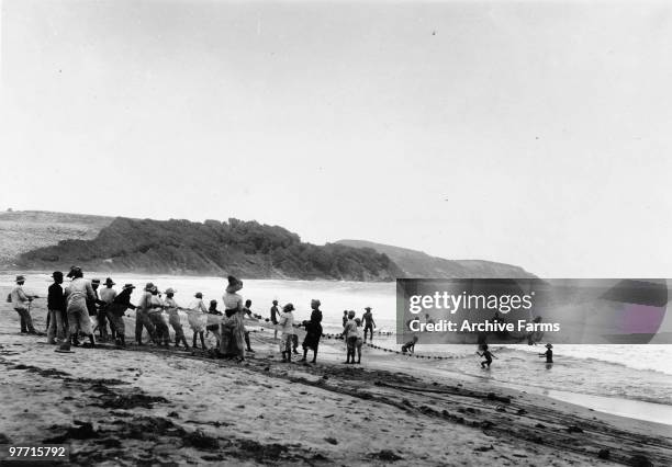 Hauling in the nets at Sainte Marie, Martinique