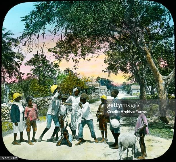 Street scrap in Grant's Town, Nassau, Bahamas