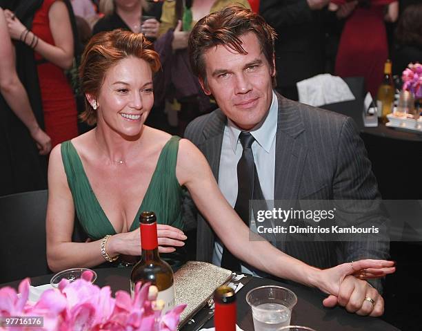 Diane Lane and Josh Brolin arrive at the after party for "American Gangster" New York City Premiere at The Apollo Theater on October 19, 2007 in New...