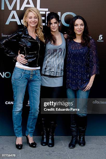 Belen Rueda, Clara Lago and Cristina Plazas attend 'El mal ajeno' photocall at Princesa cinema on March 15, 2010 in Madrid, Spain.