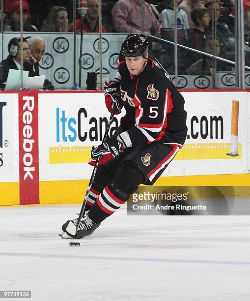 Andy Sutton of the Ottawa Senators skates against the Toronto Maple Leafs at Scotiabank Place on March 6, 2010 in Ottawa, Ontario, Canada.