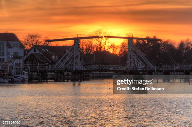 ryck-bridge greifswald wieck - greifswald stock-fotos und bilder