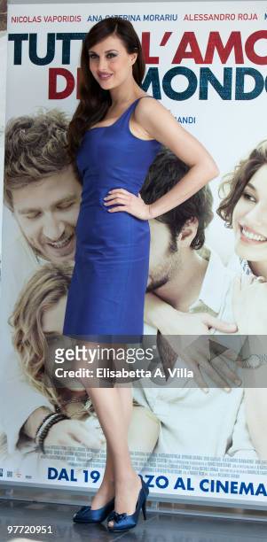 Actress Isabelle Adriani attends "Tutto L'Amore Del Mondo" photocall at Adriano Cinema on March 15, 2010 in Rome, Italy.